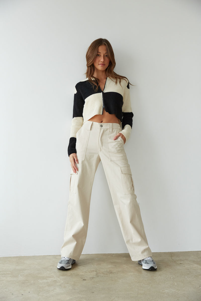Nia Cargo Pants in Brown • Shop American Threads Women's Trendy