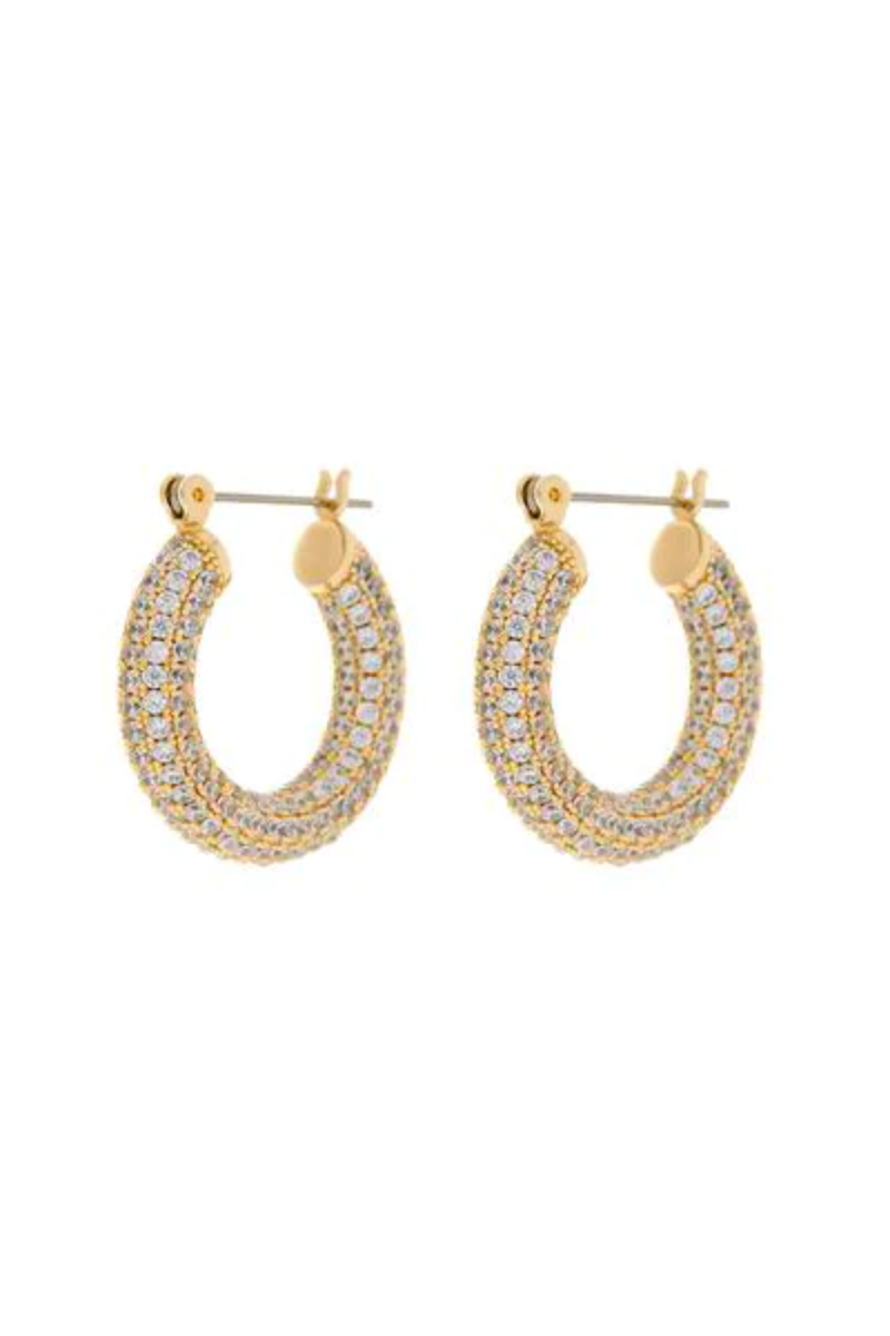 gold sparkly luv aj hoops