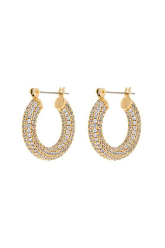 gold sparkly luv aj hoops