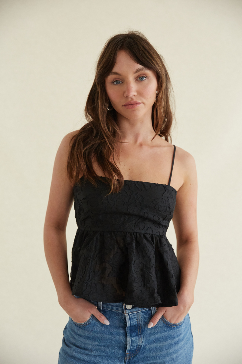 Lilli Floral Crop Top - SIZE LARGE