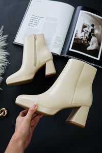 Dodger Ankle Bootie in Cream