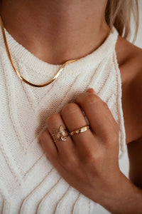 Gold ring stack, 