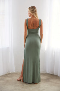 Back view of maxi dress. 