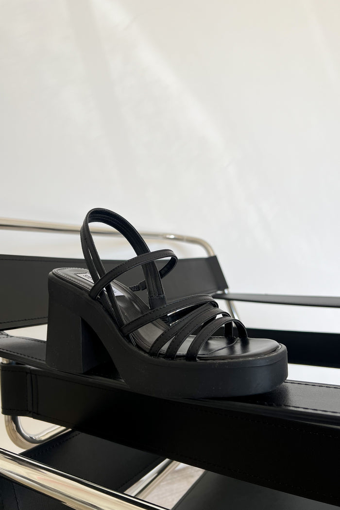 black strappy chunky heels - Steve Madden Kalani