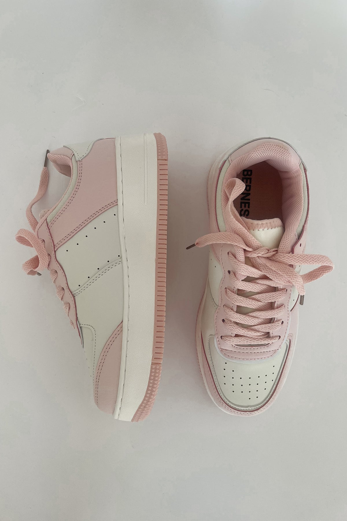 Paola Pastel Sneakers in Baby Pink | Size 5 | 100% Leather | American Threads