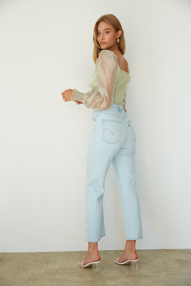 high waisted light wash ankle jeans - tailgate - football - football games - games - friday night lights - 72693-0110