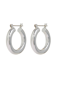classic silver hoop earrings by LUV AJ