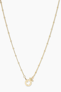dainty gold Gorjana necklace clasp