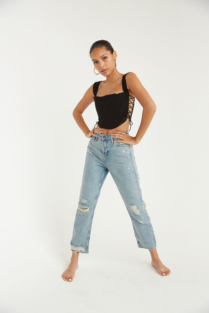 Destroyed Ripped Pax Jeans Shop American Women's Trendy Online Boutique – americanthreads