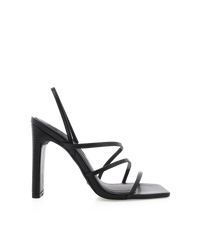 black croc heel