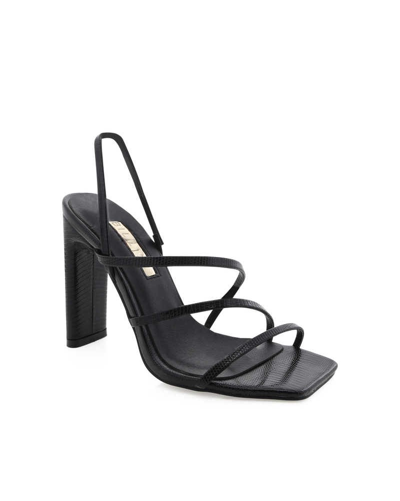 black sling back heel