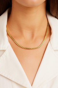 gold Gorjana box chain necklace