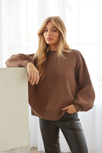 Brown knit sweater