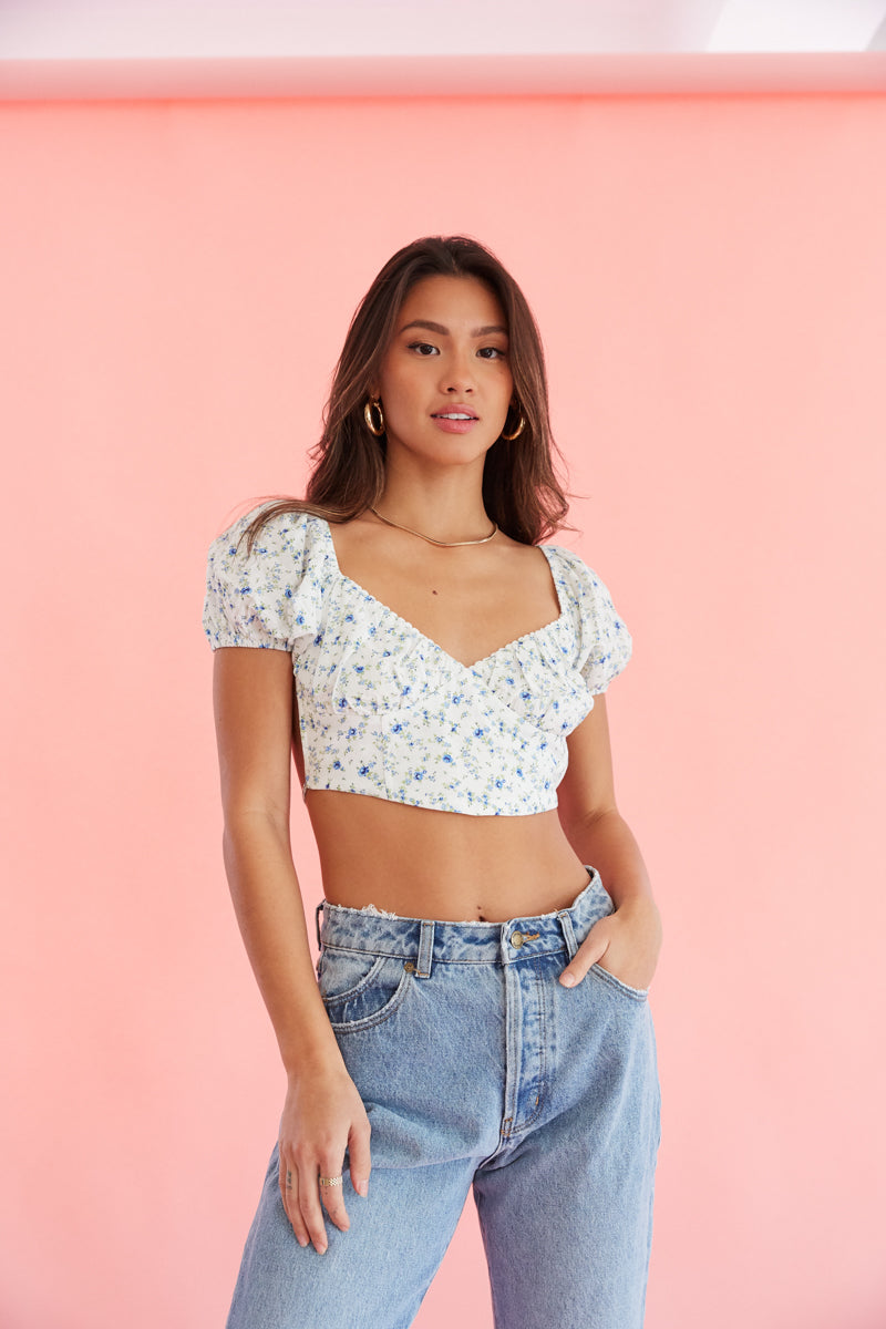 Casey Floral Puff Sleeve Top