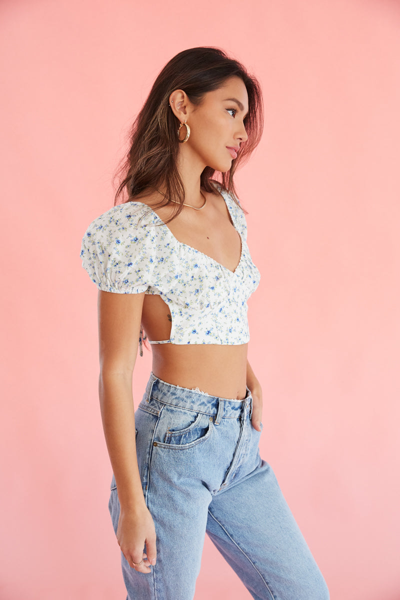 Casey Floral Puff Sleeve Top