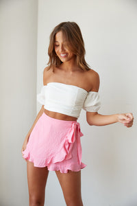 bright pink mini skirt for sorority rush