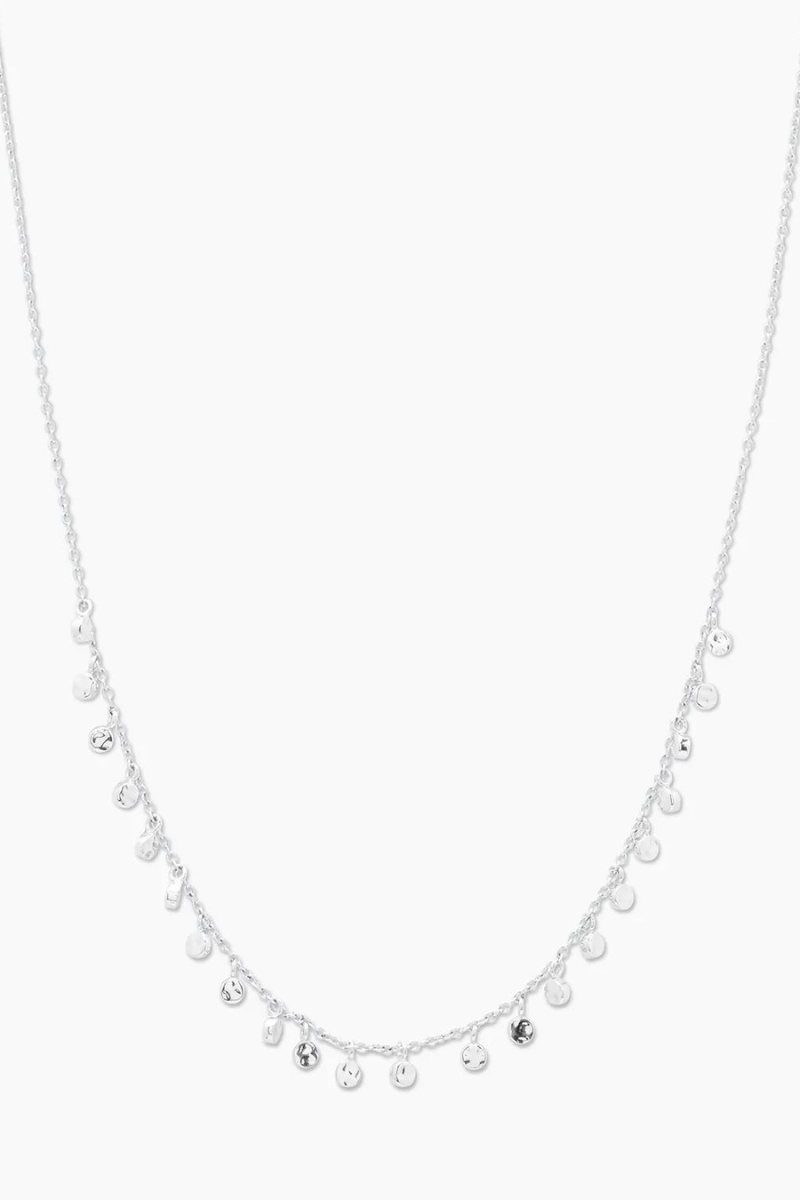 silver Gorjana metallic disc necklace 