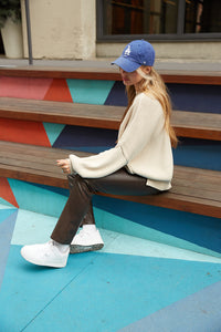 Cream knitted sweater top