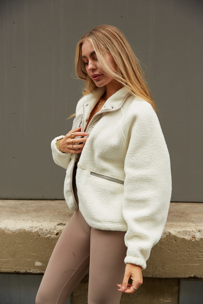 Cream fleece jacket