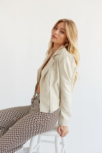 cream moto jacket