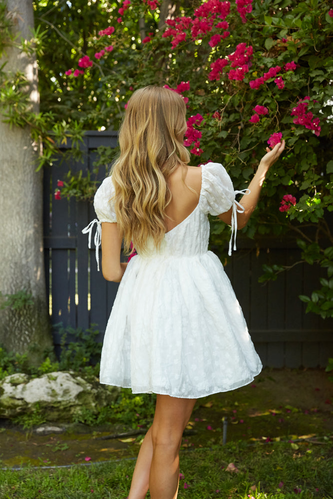 Zimmermann Puff-sleeve Dress in White | Lyst