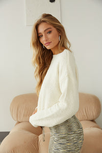 Fuzzy knit sweater