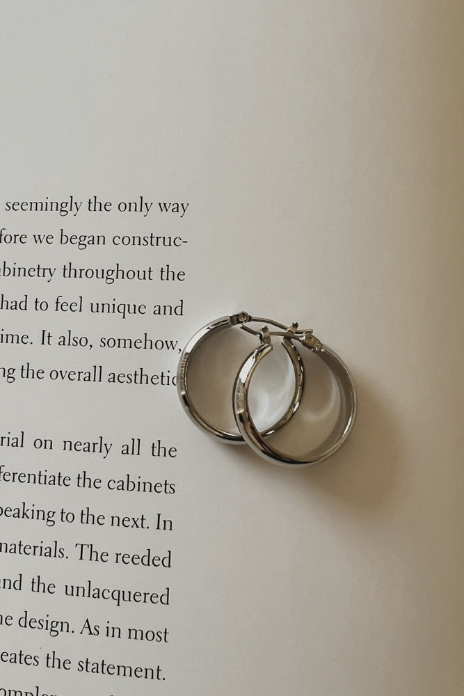 silver hoop earrings