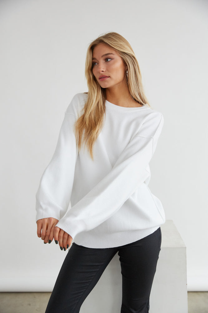 soft white long sleeve sweater - drive in movie - bowling - arcade - ice skating - skating