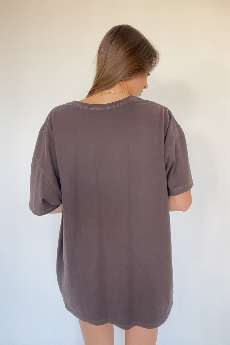 La Luna Oversized Tee Shop American Threads Women's Online Boutique Brown / S/M La Luna Oversized Tee Shop American Threads Women's Online Boutique Brown / S/M