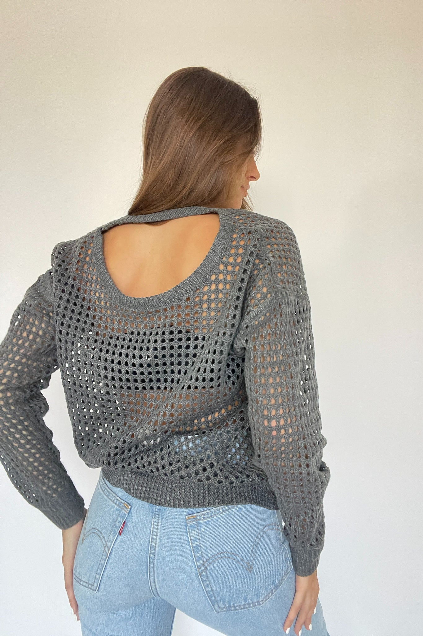 Laurel Open Knit Cutout Sweater • Shop American Threads Women's