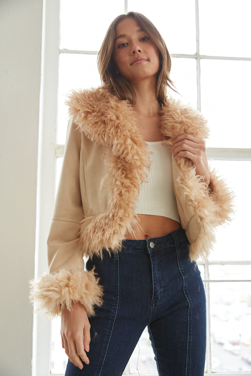how to style a faux fur jacket