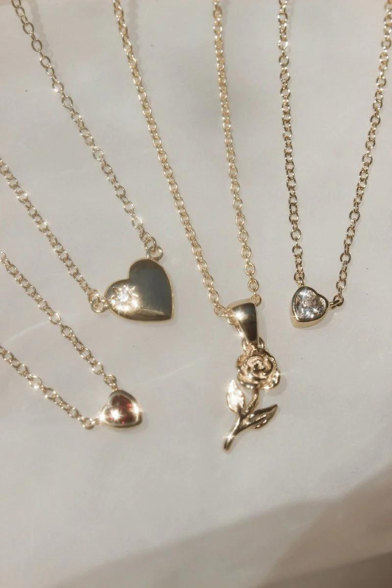 Two And Five gold charm necklaces