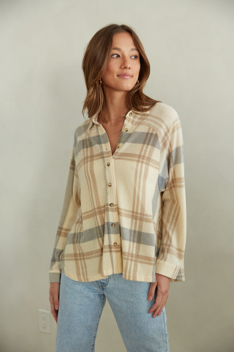 what to wear with a beige flannel
