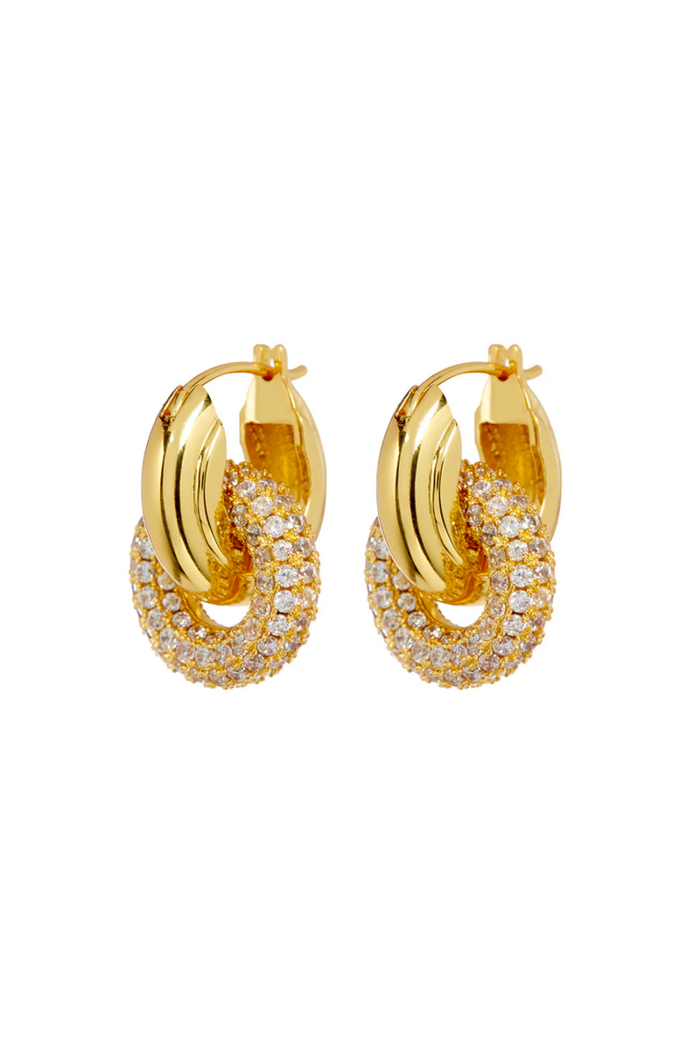gold interlock hoops by luv aj