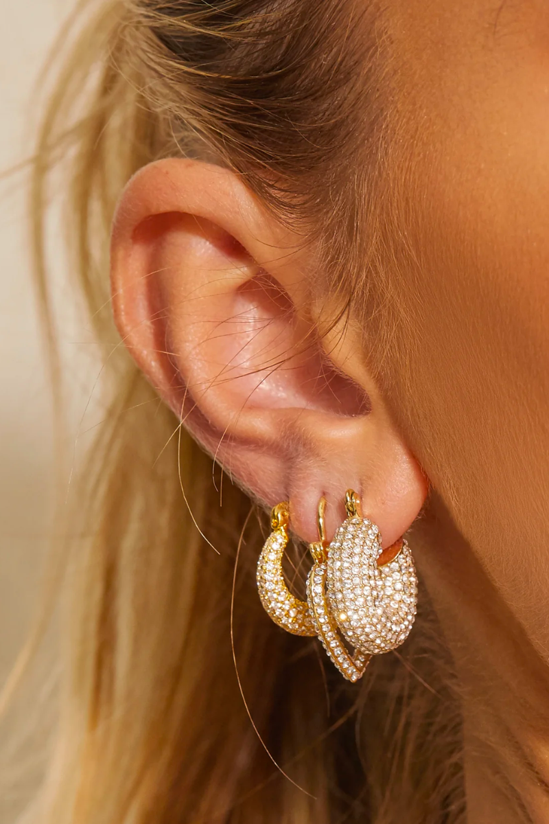 pave-encrusted chunky gold hoops by luv aj