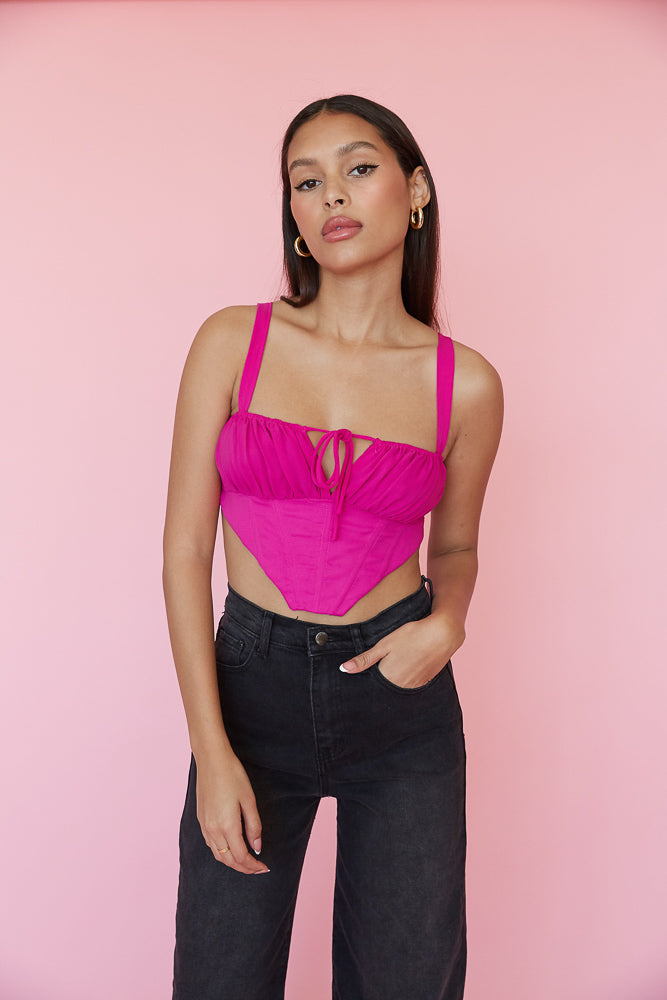 Daphne Corset Crop Top • Shop American Threads Women's Trendy