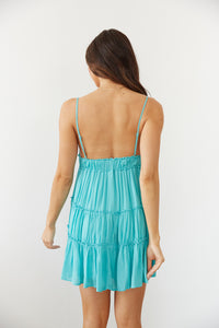 turquoise babydoll summer dress