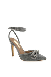 rhinestone silver glitter heels