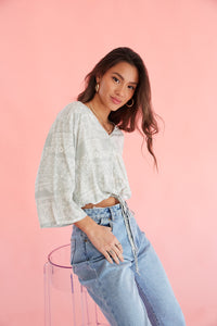 Shay Button Up Crop Top