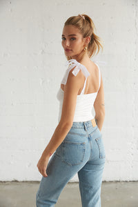 back of tie top bodysuit