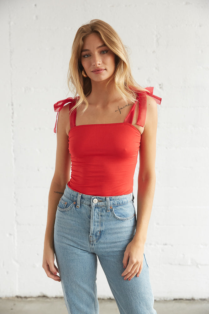 front of tie top bodysuit