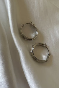 silver twist earrings