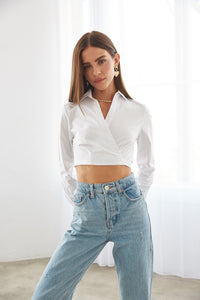 Cropped button up top